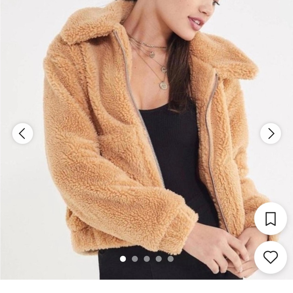 Urban Outfitters Camel Teddy Jacket